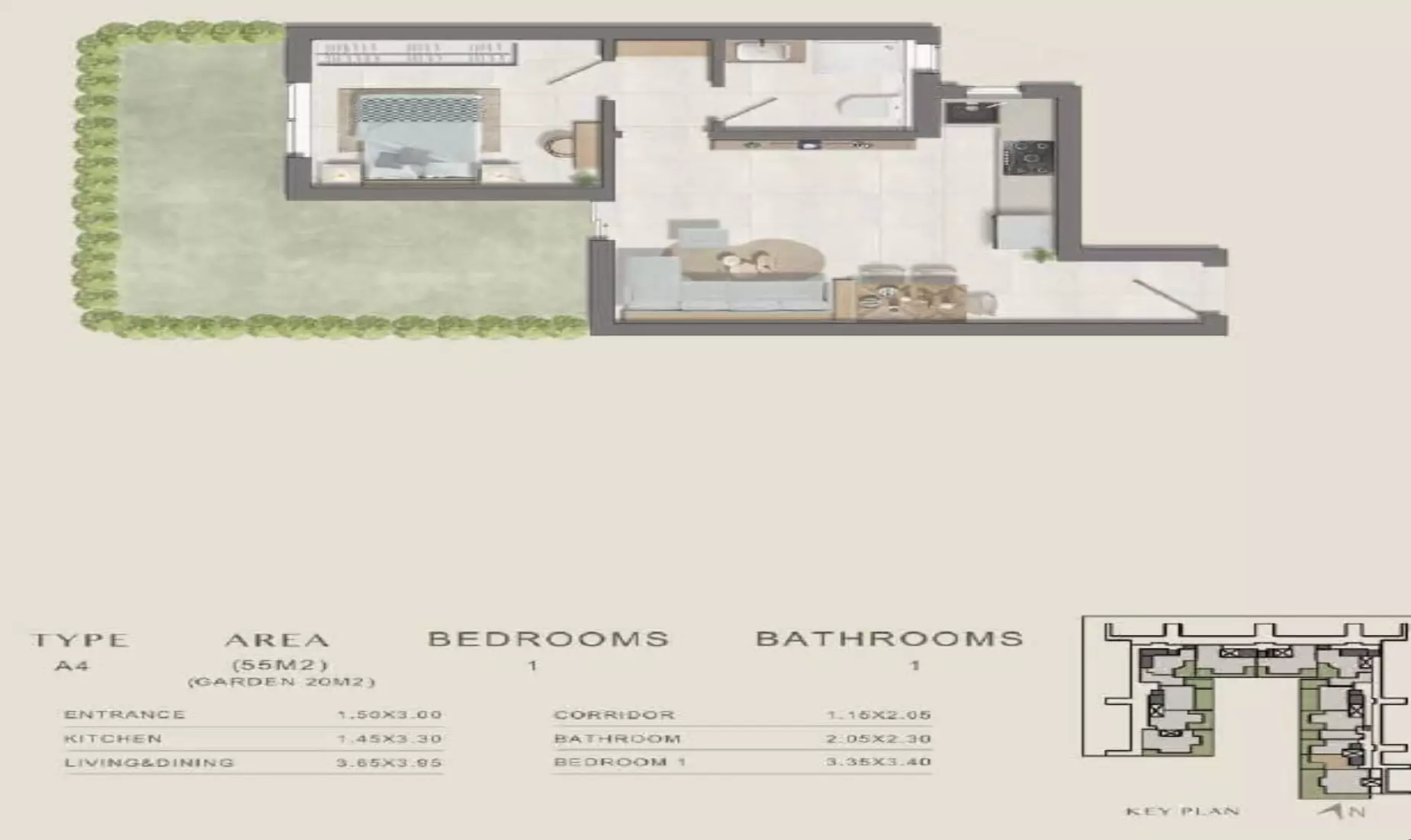 صورة مخطط ارضية الوحدة
