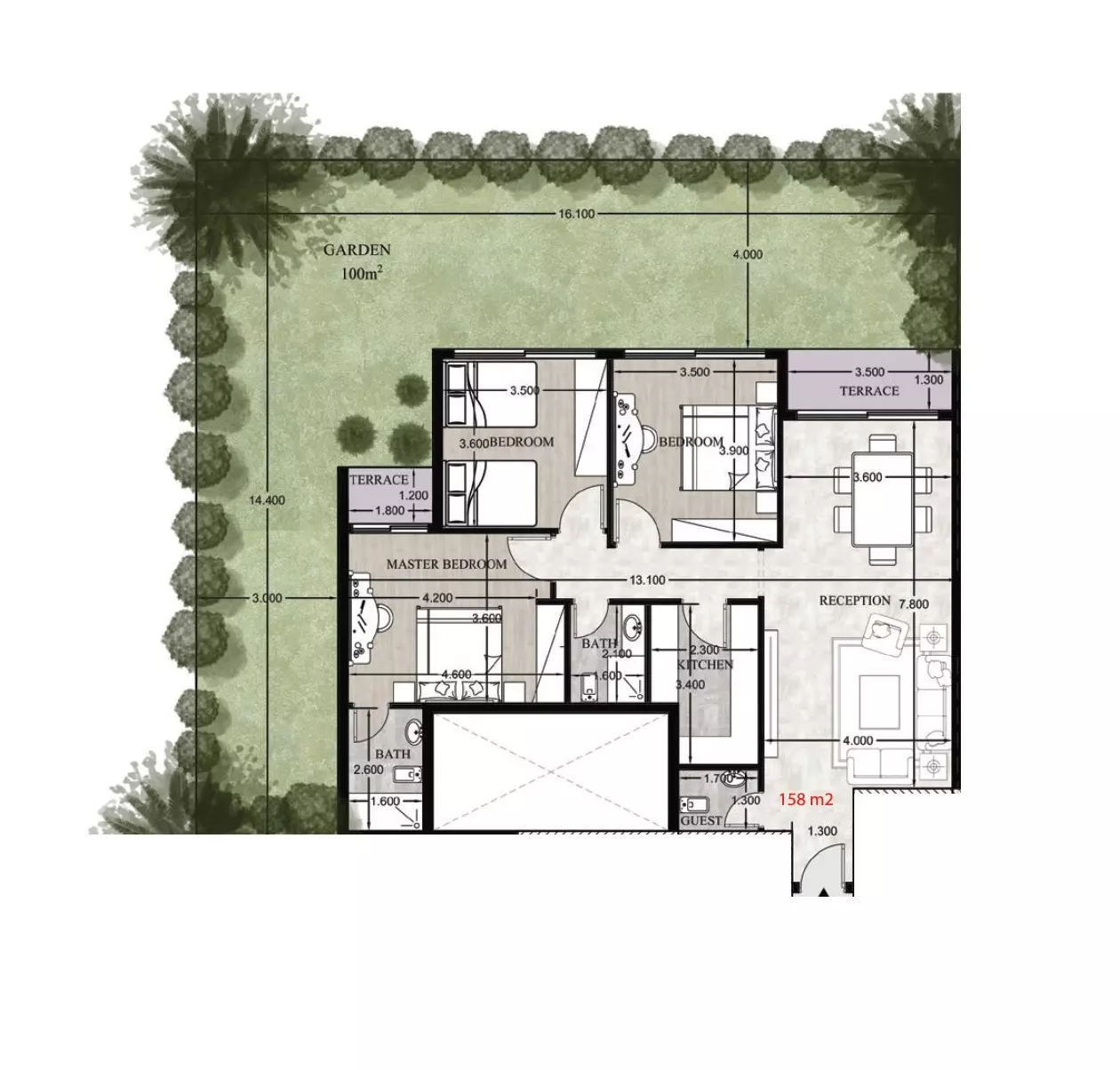 صورة مخطط ارضية الوحدة