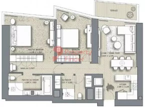 The Address Residences Dubai Opera T2-Unit 04, 2 beds