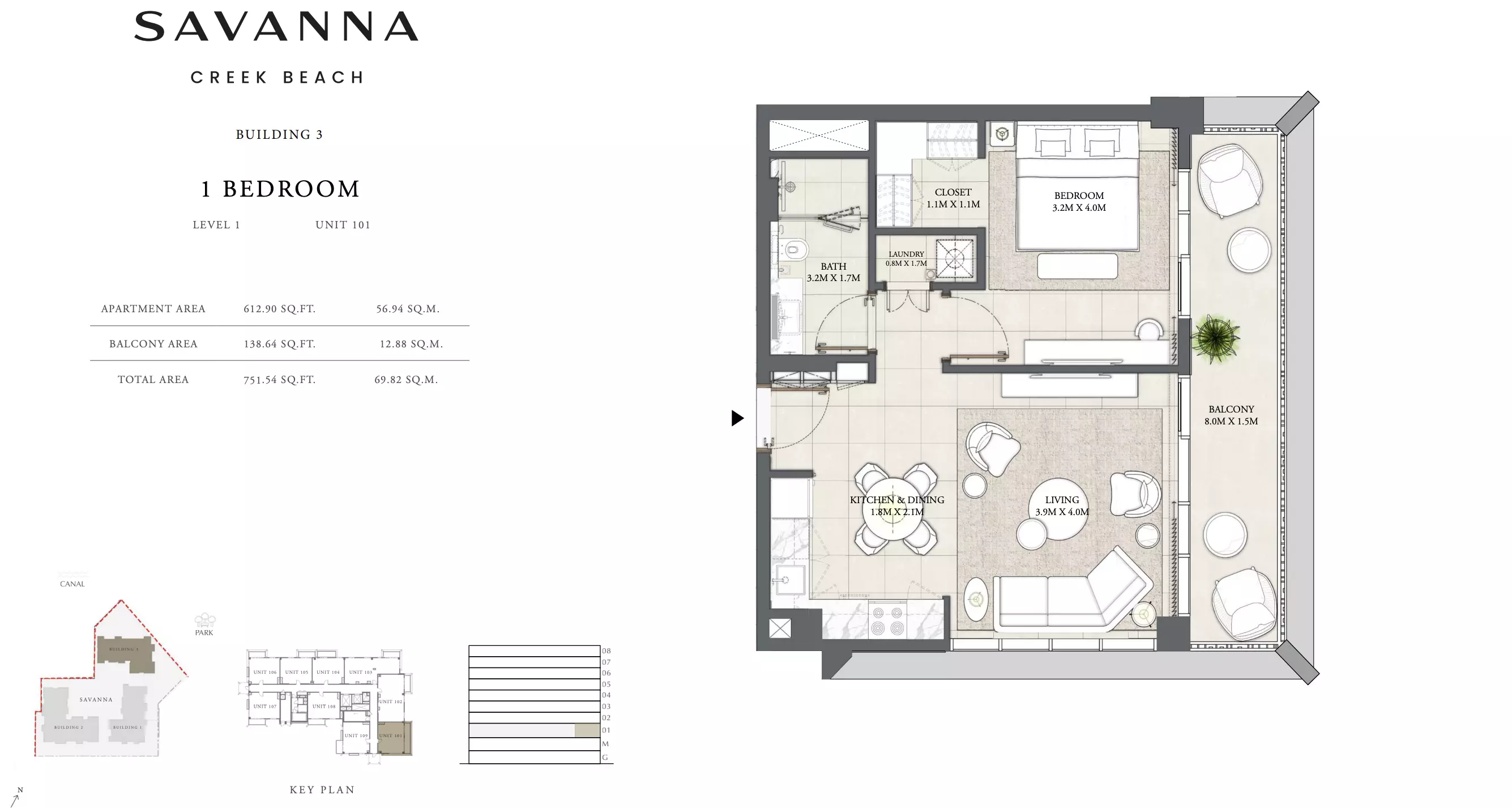 Savanna Level 1 - Unit 101, 1 bed