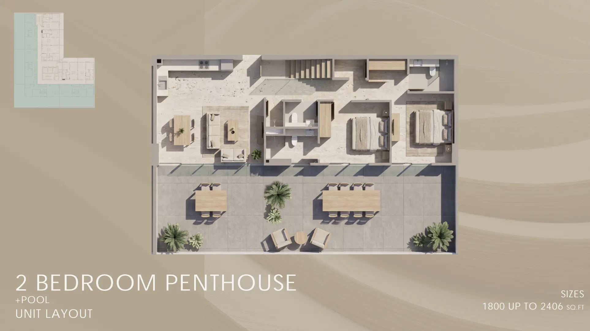 Sky Harmony By Peace Homes — 2BR floor plan