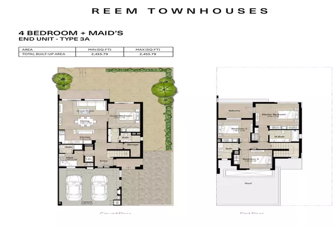Reem Townhouses — 4BR floor plan