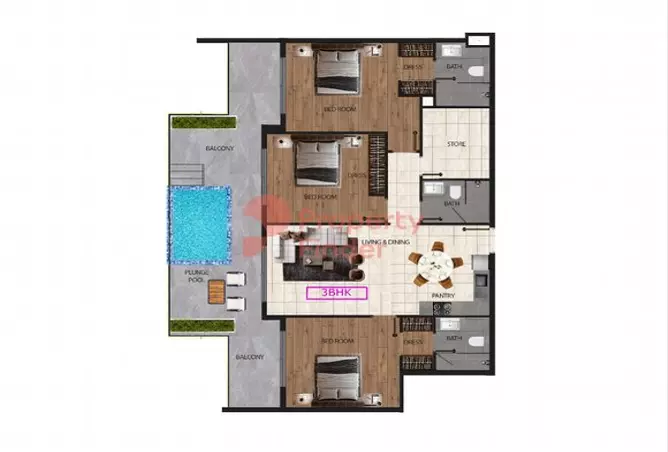Marquis Elegance — 3BR floor plan