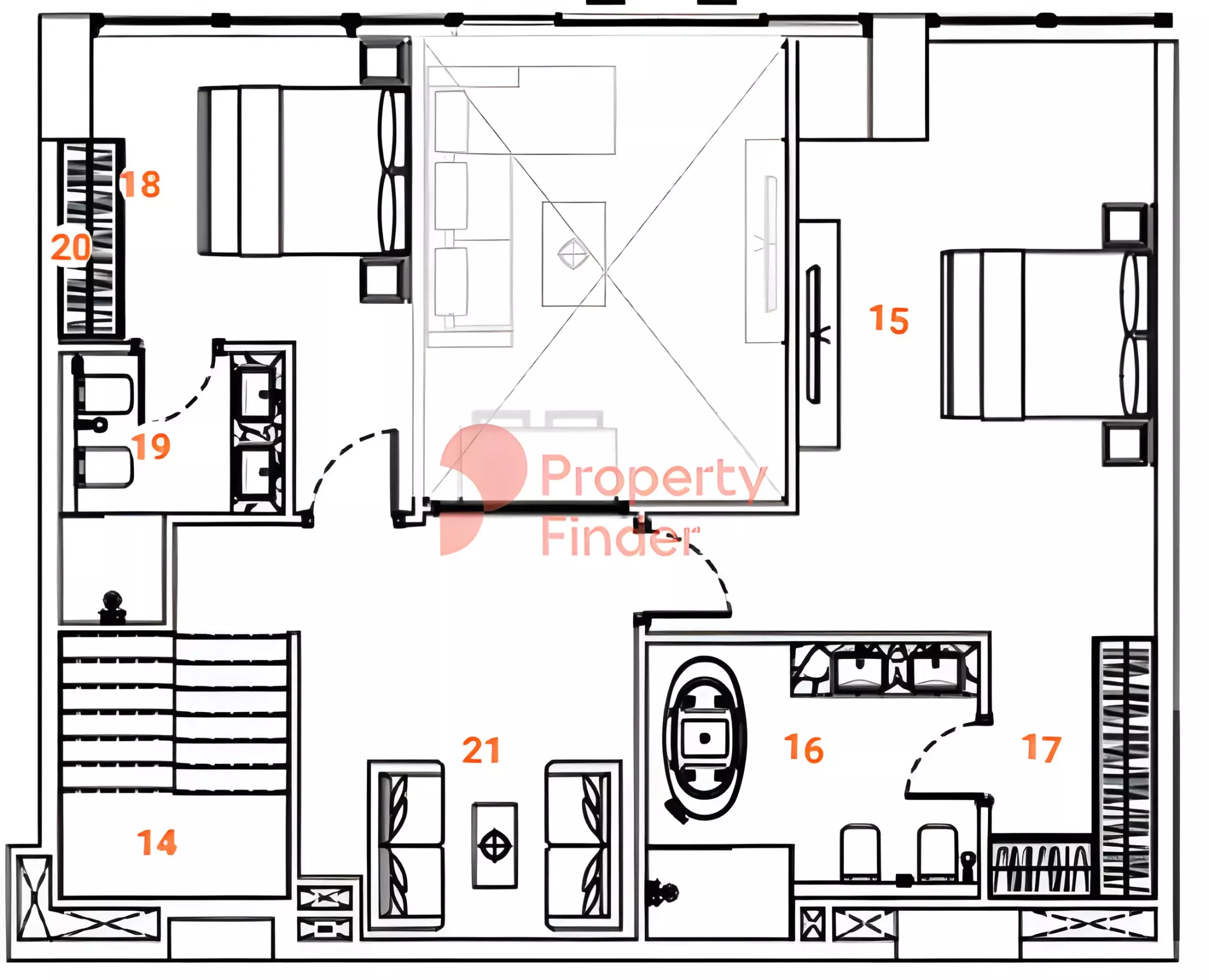 صورة مخطط ارضية الوحدة