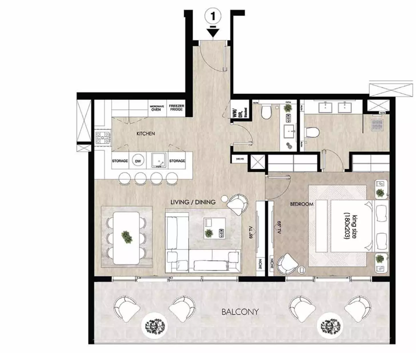 صورة مخطط ارضية الوحدة
