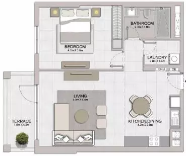 La Sirene Phase1 By Meraas Type 3, 1 bed