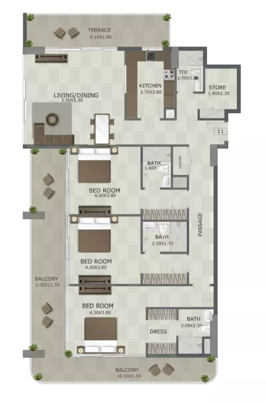 Unit floor plan image