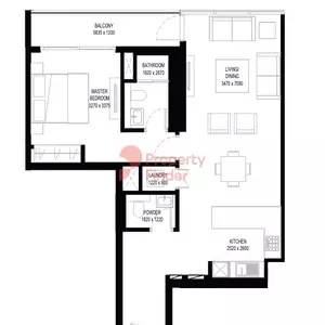 Crest Grande Tower B _ Type B (with Balcony), 1 bed