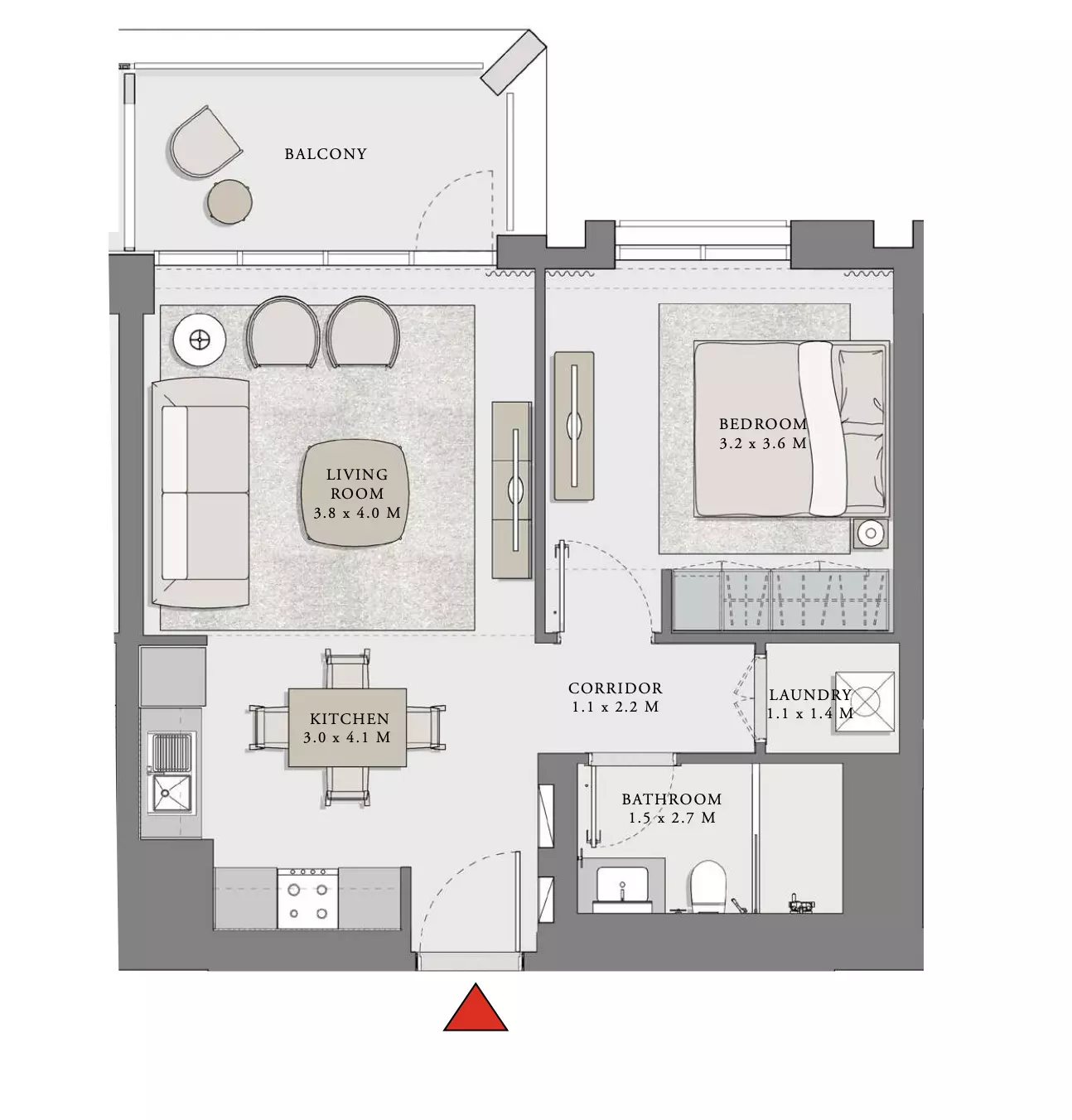 Creek Beach Lotus Unit 05, Level 02-07 Building 4, 1 bed
