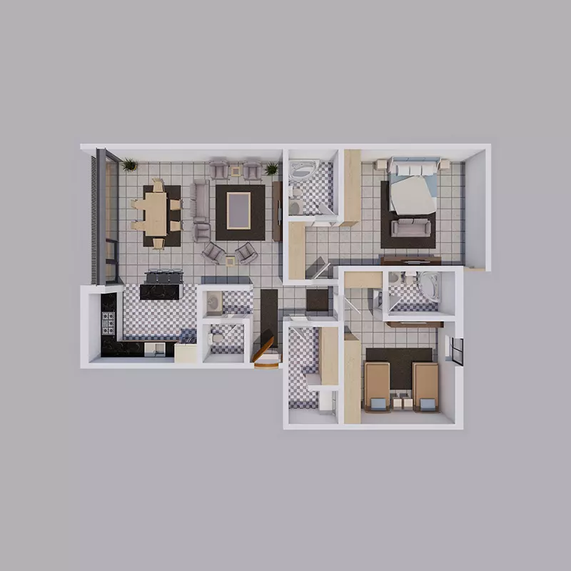 صورة مخطط ارضية الوحدة