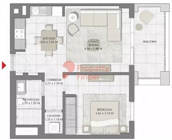 Creek Beach Surf Building 2, Level 7, 1 bed
