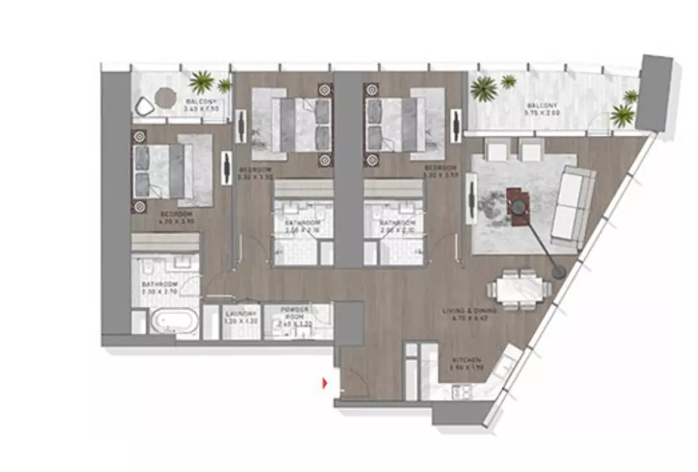 Safa Two Type 4, 3 beds