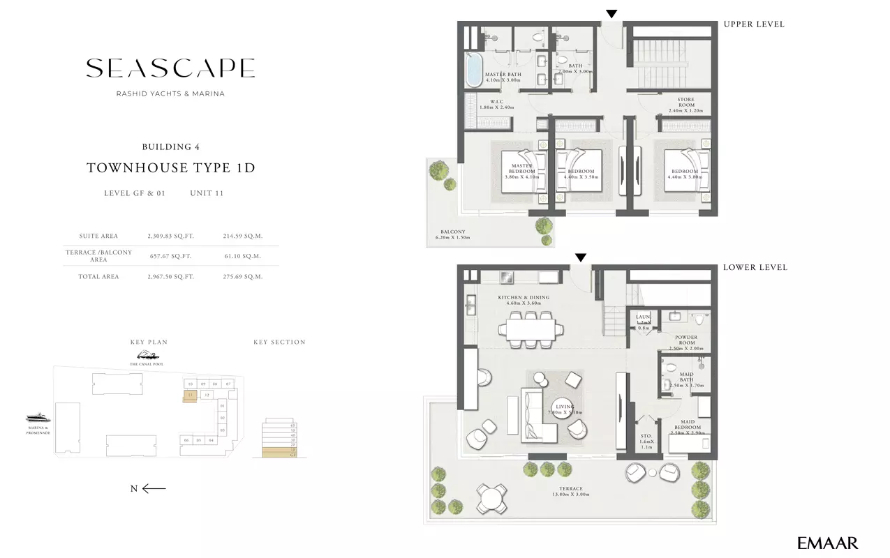 Seascape B4-Type 1D, Level GF & 01, Unit 11, 3 beds