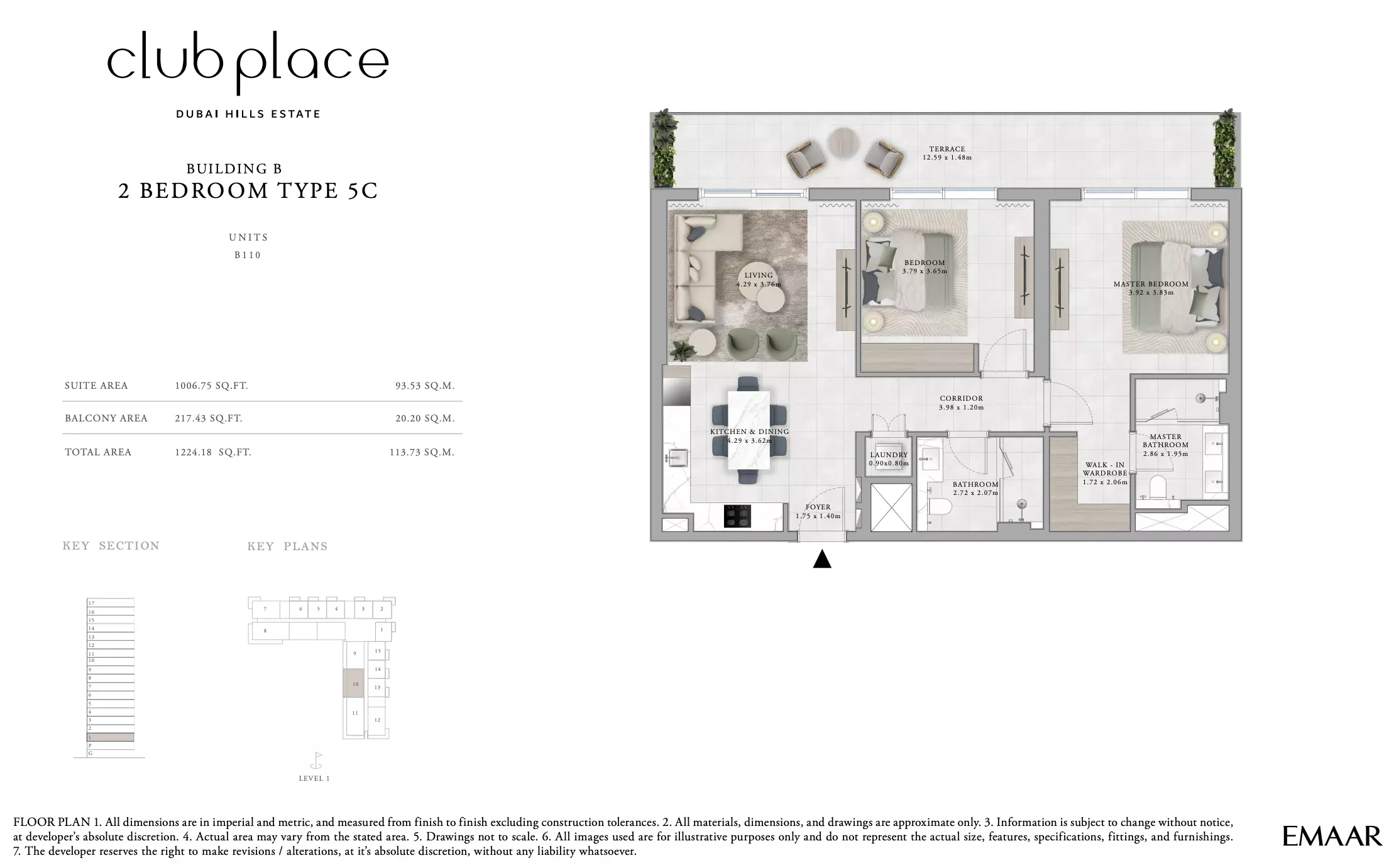 Club Place Building B - Type 5C, 2 beds