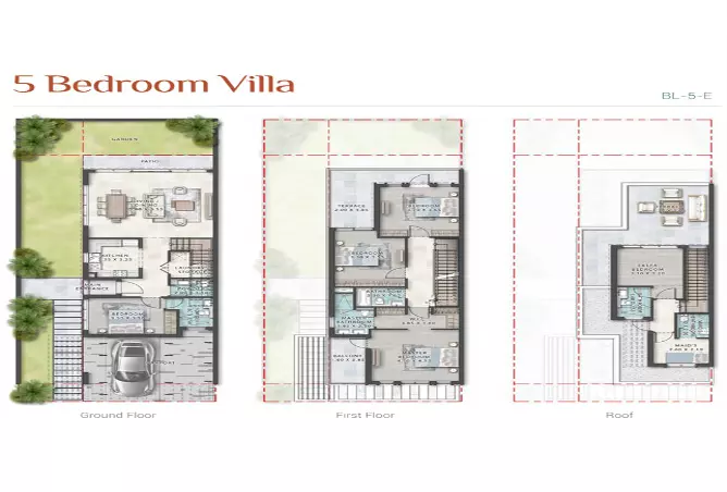 Portofino — 5BR floor plan