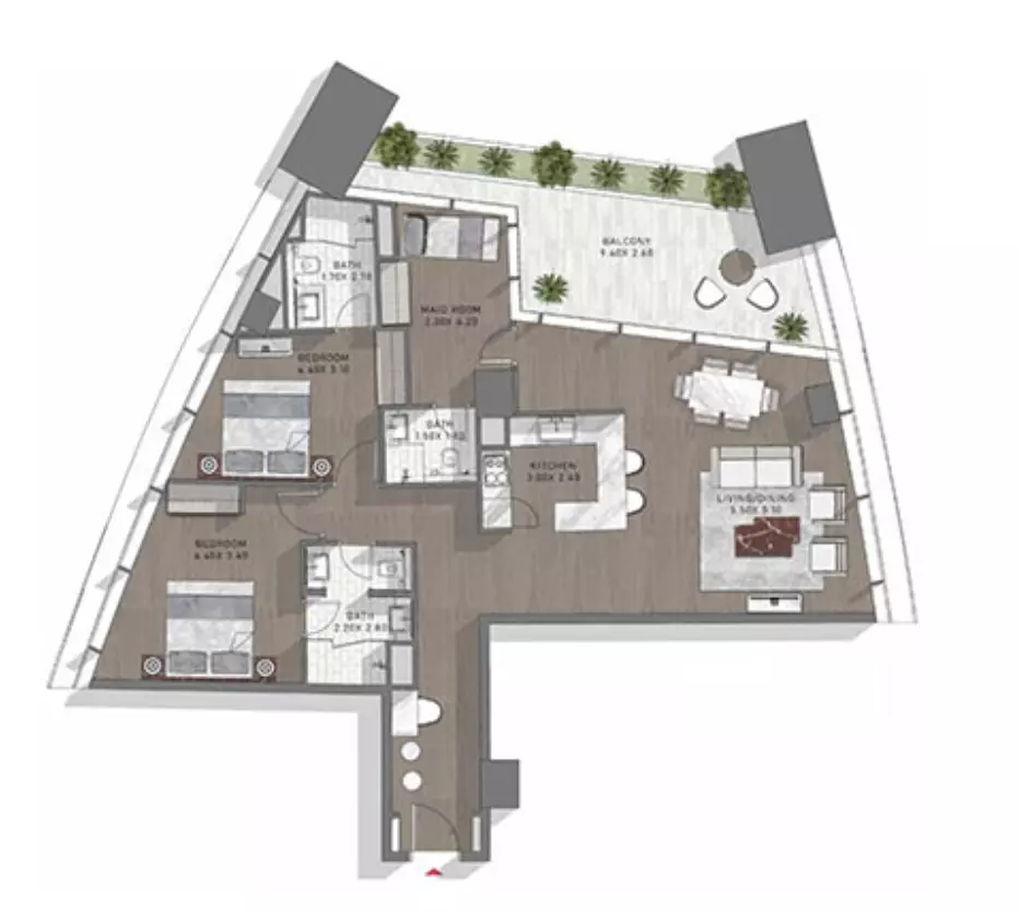 Safa Two Type 19, 2 beds
