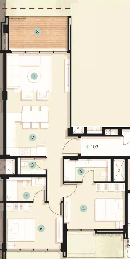 صورة مخطط ارضية الوحدة