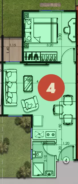 صورة مخطط ارضية الوحدة