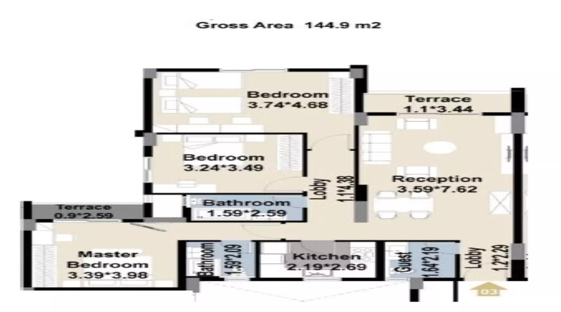 Unit floor plan image