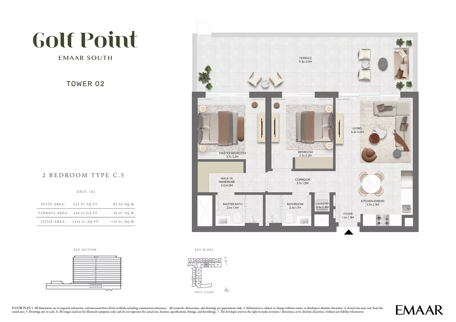Golf Point Tower 2 - Type C-5, 2 beds
