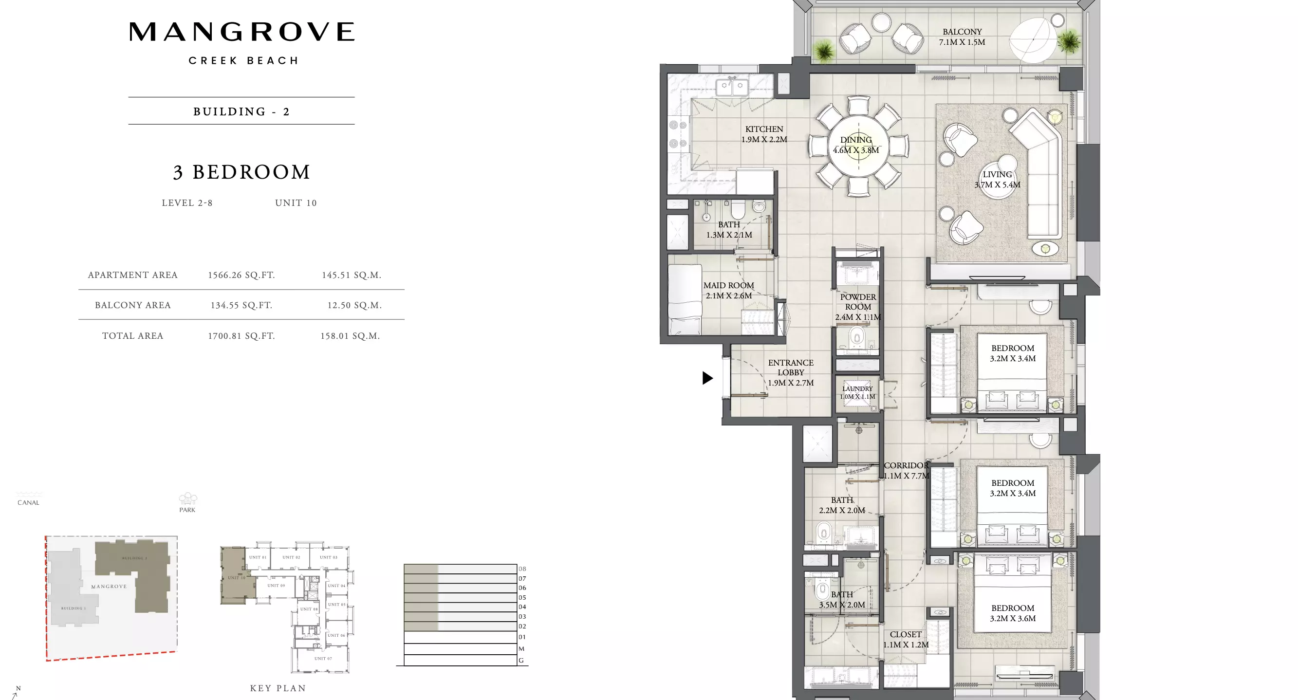 Mangrove By Emaar Unit 10 Building 2, 3 beds