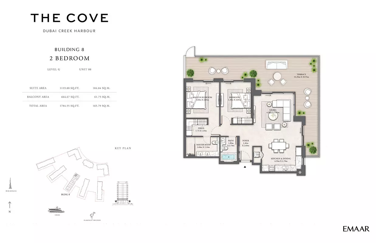 The Cove Phase 2 By Emaar Building 8 - Level G, Unit 08, 2 beds