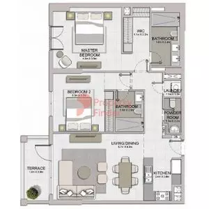 Le Ciel Type 1, 2 beds