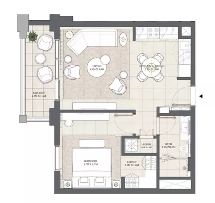 Cedar Creek Beach B2-Level 1, Unit 111, 1 bed