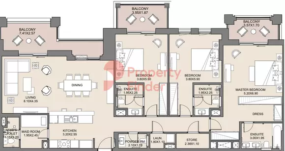 Jadeel at Madinat Jumeirah Living By Meraas Holding B11-Type 3B, 3 beds