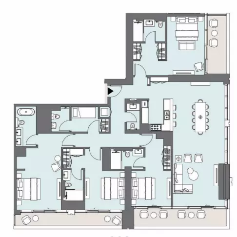 Peninsula Four Tower B-Type D, 4 beds