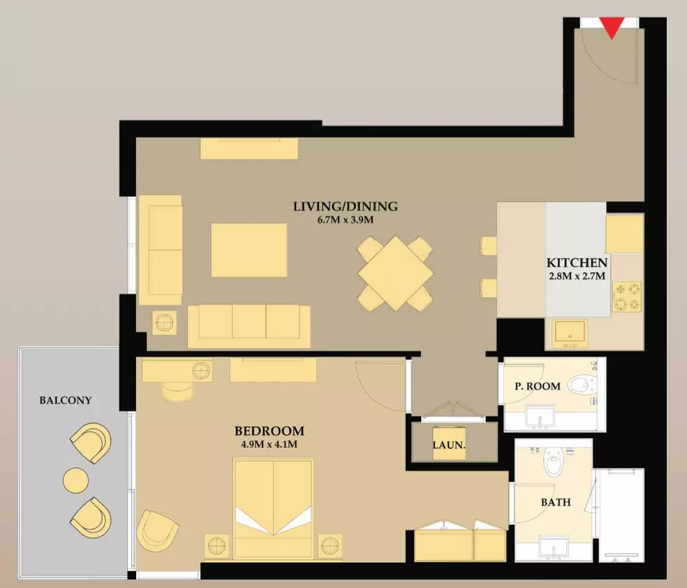 صورة مخطط ارضية الوحدة