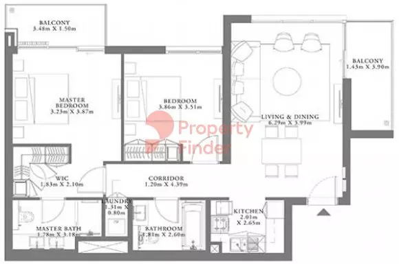 Seagate Type 2 Building 3 Unit 5 Level 9-10, 2 beds