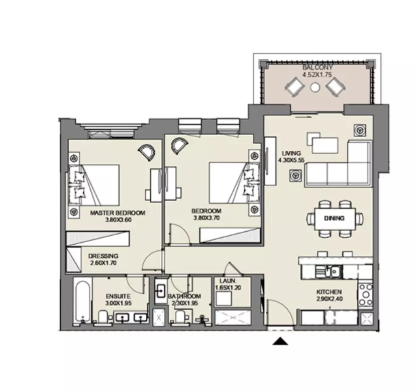 Al Jazi B4-Type A1, Level 6,7,8,9, 2 beds