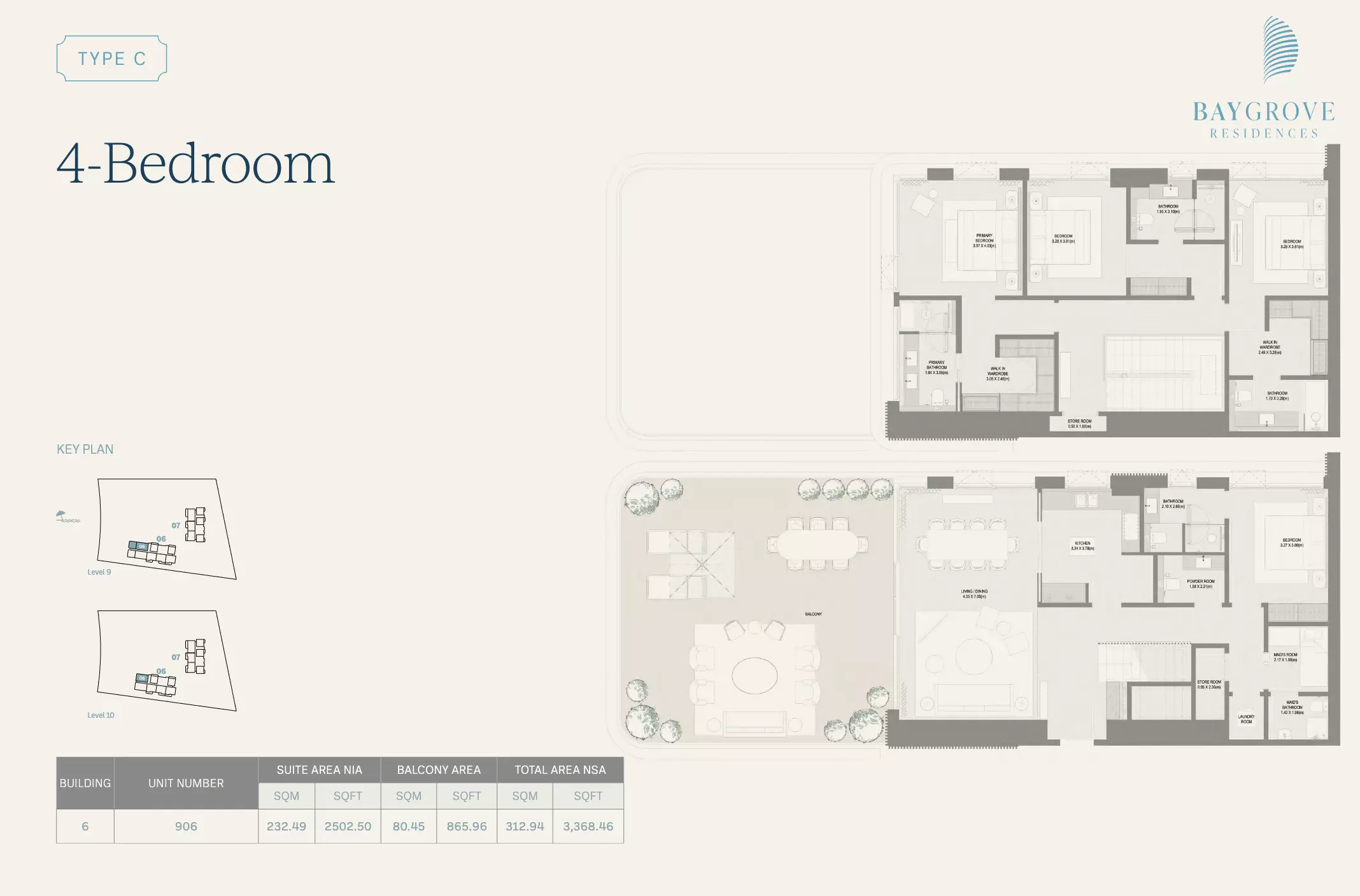 Bay Grove Residences Phase 3 Type C | 4-Bedroom, 4 beds