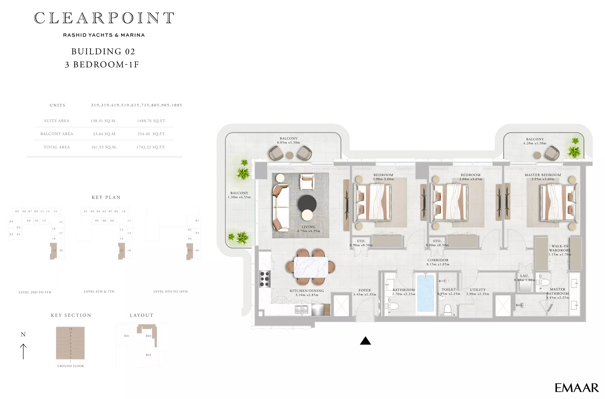 Clearpoint Building 3 _ Type 1E, 3 beds