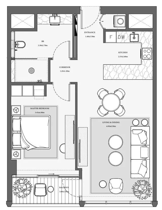 Verve City Walk Tower B-Type 2, 1 bed
