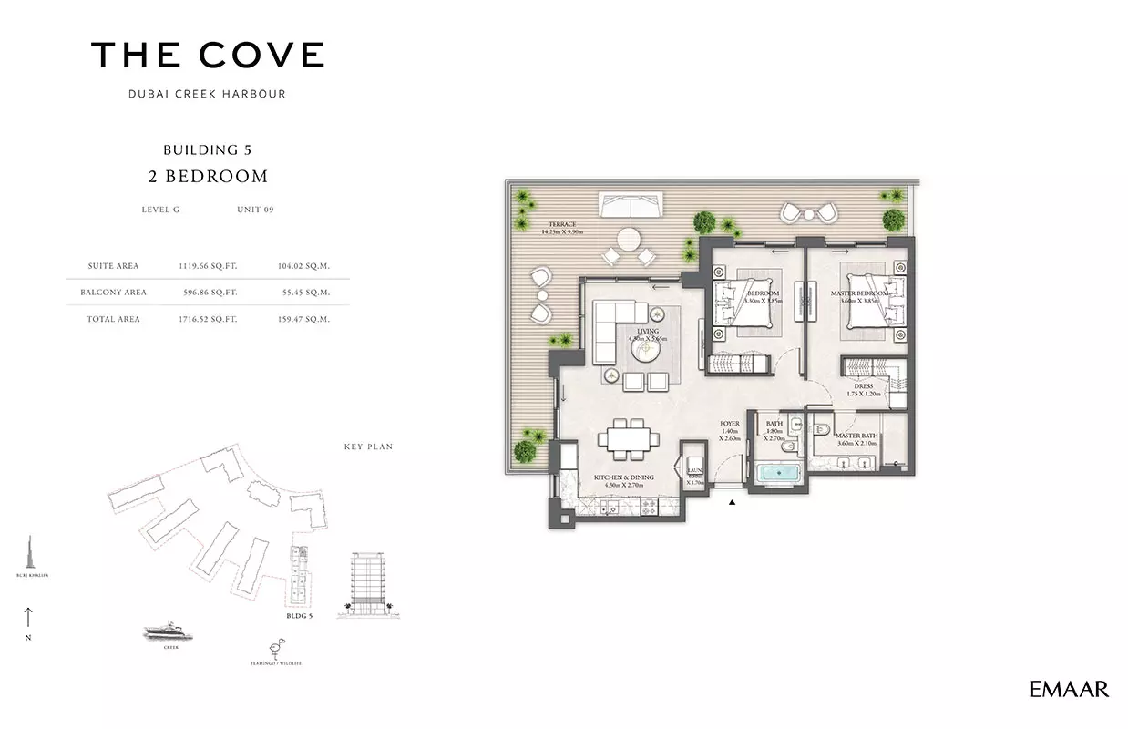 The Cove Phase 2 By Emaar Building 5 - Level G, Unit 09, 2 beds