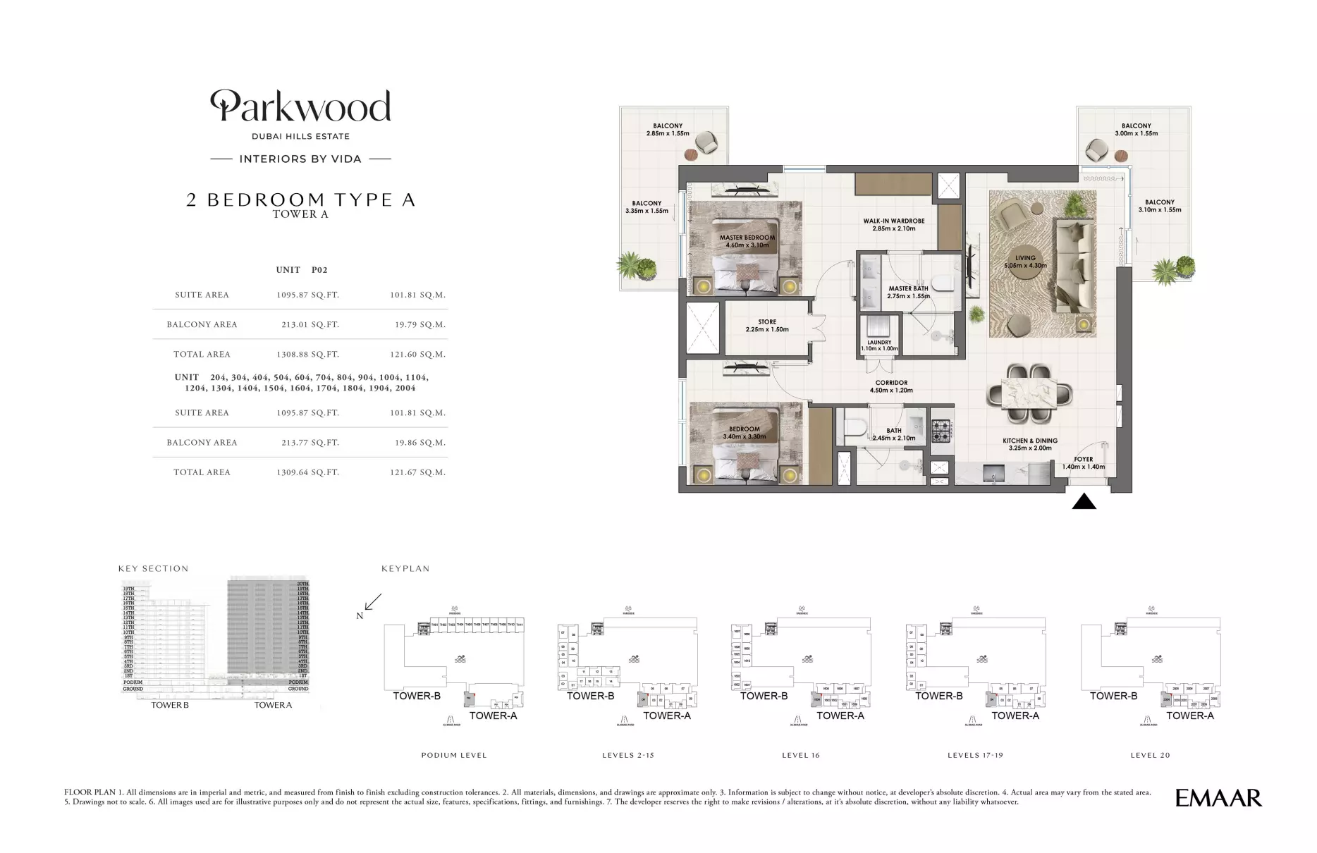 Parkwood Type A-13-1304, 2 beds