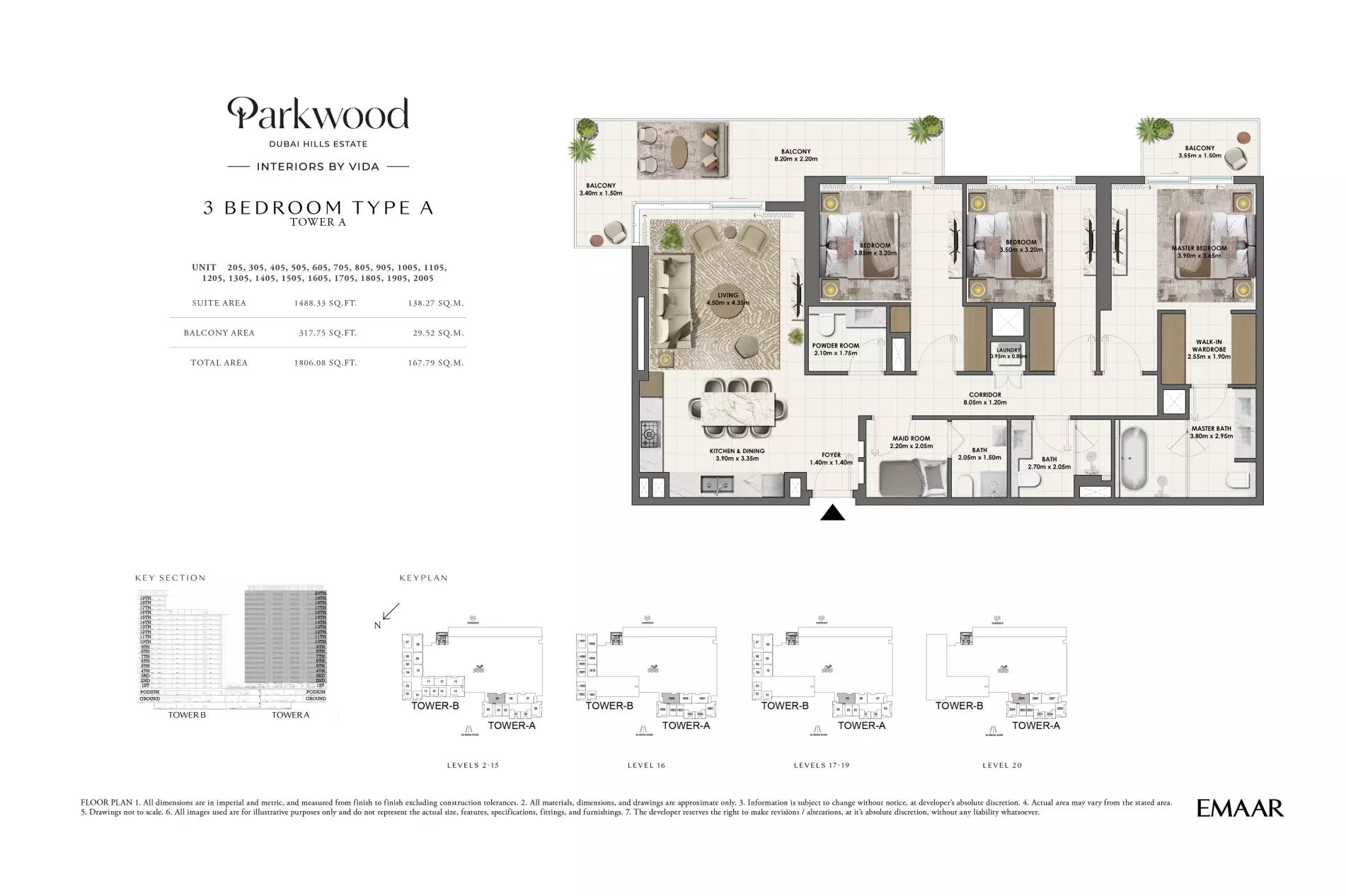 Parkwood Type A-Tower A, 3 beds