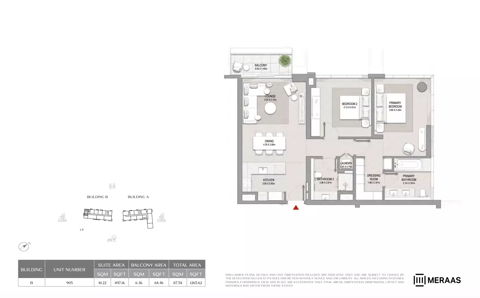 City Walk Crestlane 2 — 2BR floor plan