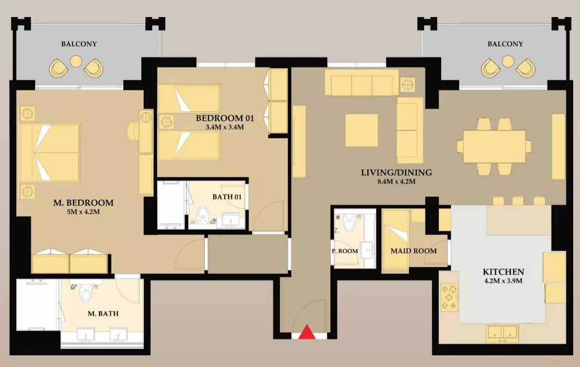 صورة مخطط ارضية الوحدة