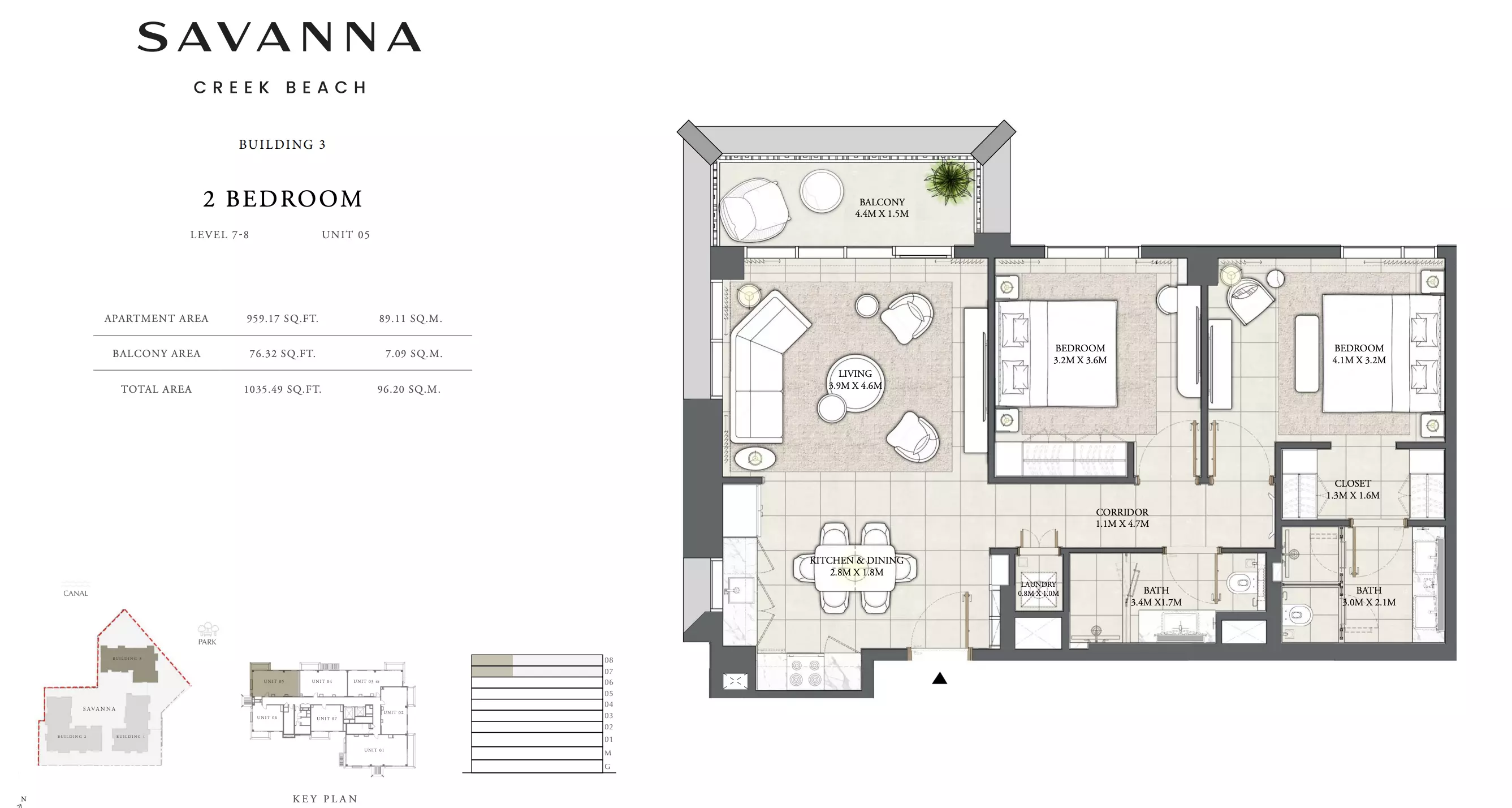 Savanna Level 7-8 - Unit 05, 2 beds