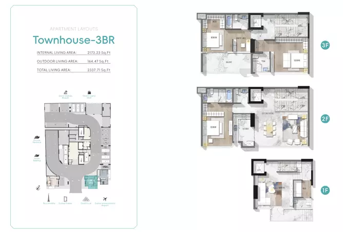 Nautis Residences — 3BR floor plan