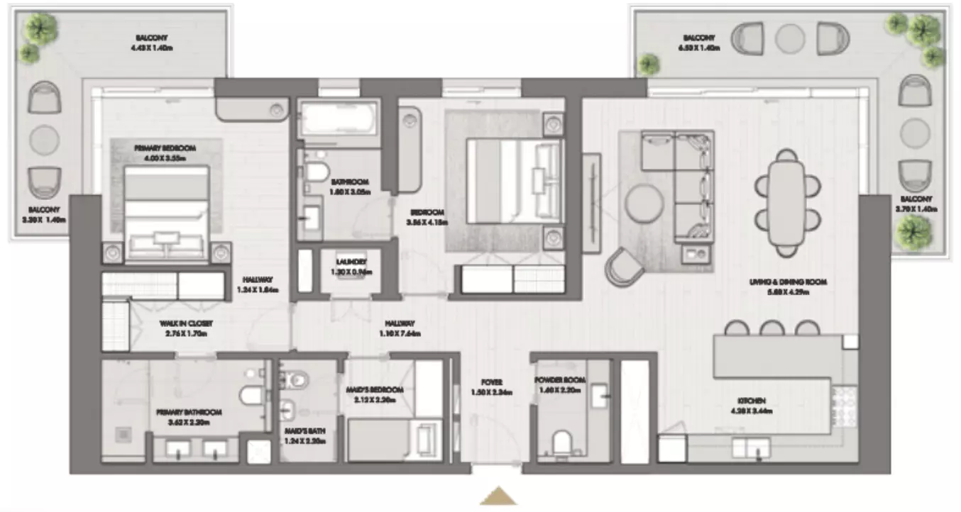Riwa Type D3, 2 beds