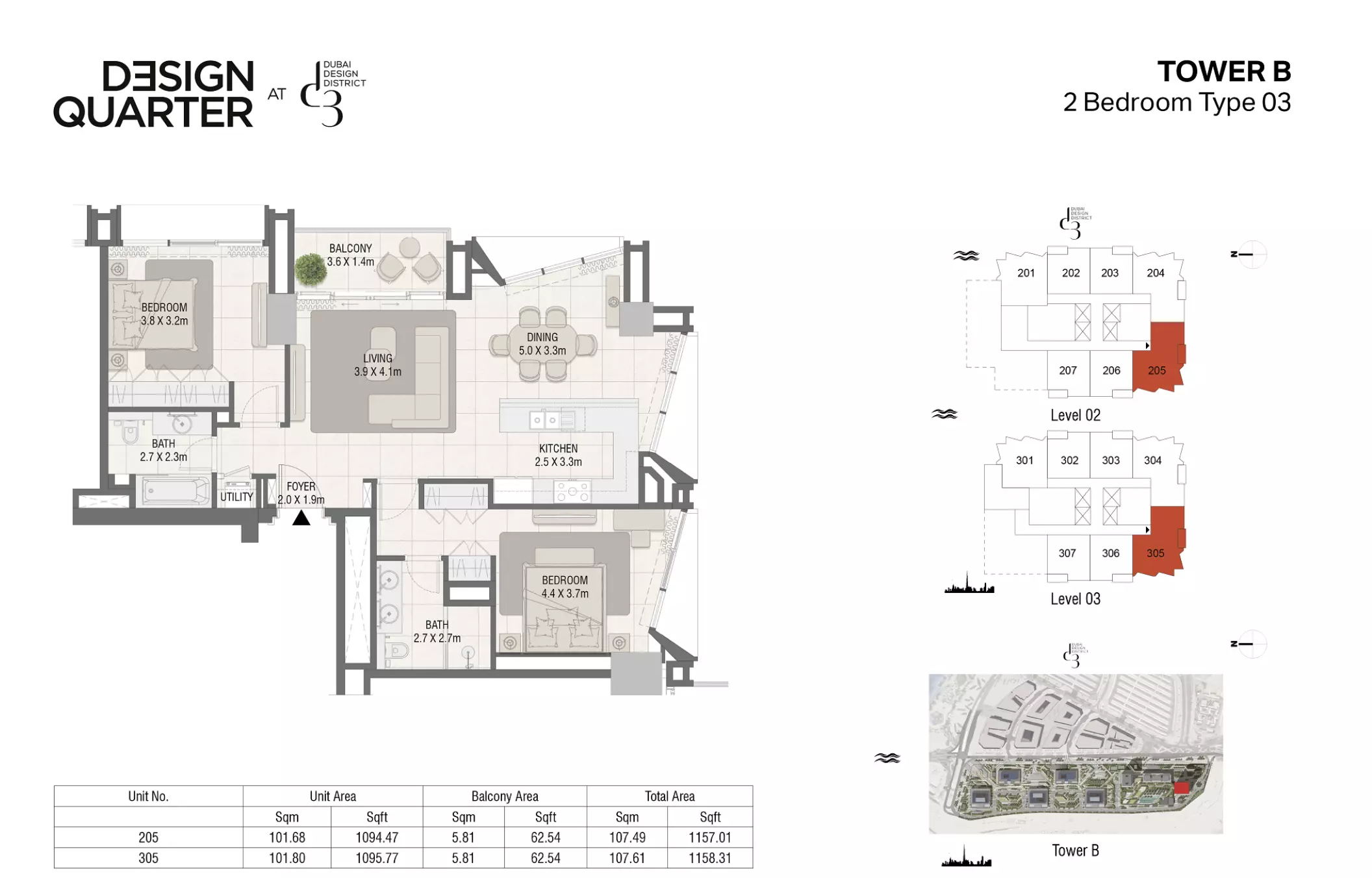 Design Quarter Type 03 Variant 3, 2 beds