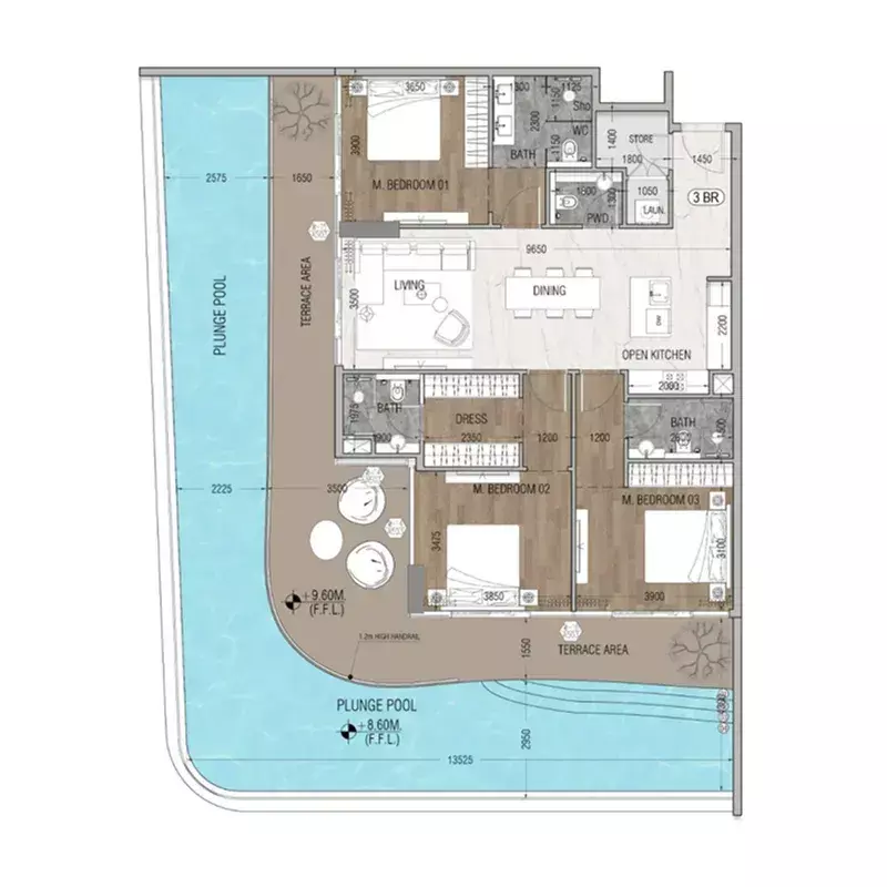 صورة مخطط ارضية الوحدة