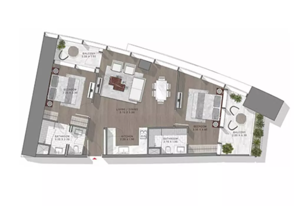 Safa Two Type 28, 2 beds