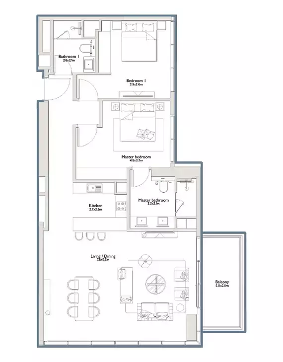 Unit floor plan image