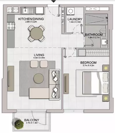 Le Ciel Type 5, 2 beds