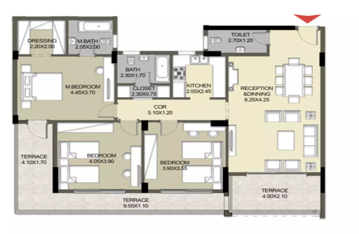 صورة مخطط ارضية الوحدة